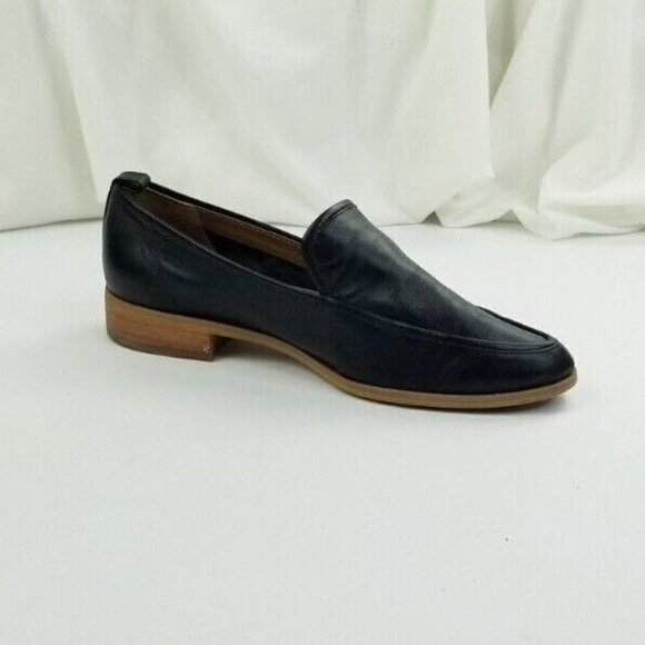 Susina Size 7 Womens Black Leather Slip on Pointed Toe Block Heel Casual Loafers - Picture 8 of 12